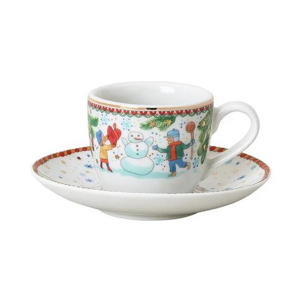 Rosenthal Vánoční espresso šálek a podšálek, Vánoční radovánky, 80 ml/12 cm 02476-727496-14715