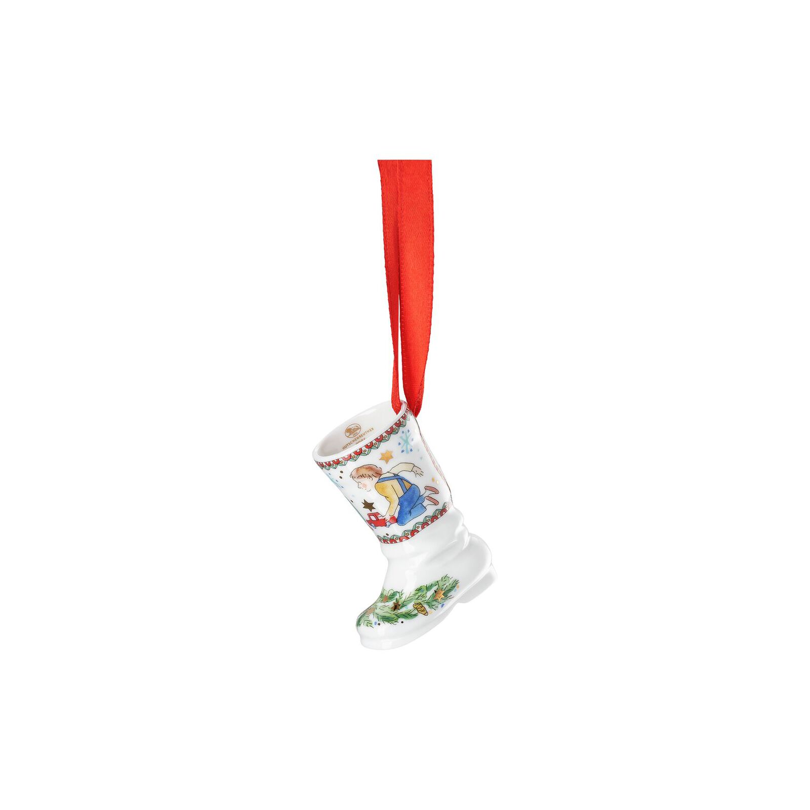 Rosenthal Porcelánová mini bota, motiv Autíčka, Vánoční radovánky, 7 cm 02249-727501-27829