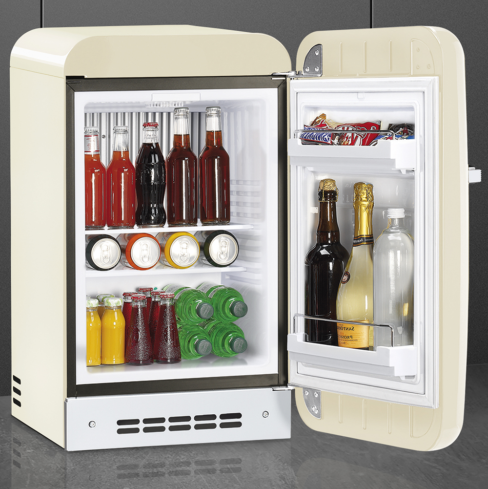 Smeg Lednice "Minibar", FAB5R, 34 l, otvírání pravé, 74x40 cm, krémová FAB5RCR6