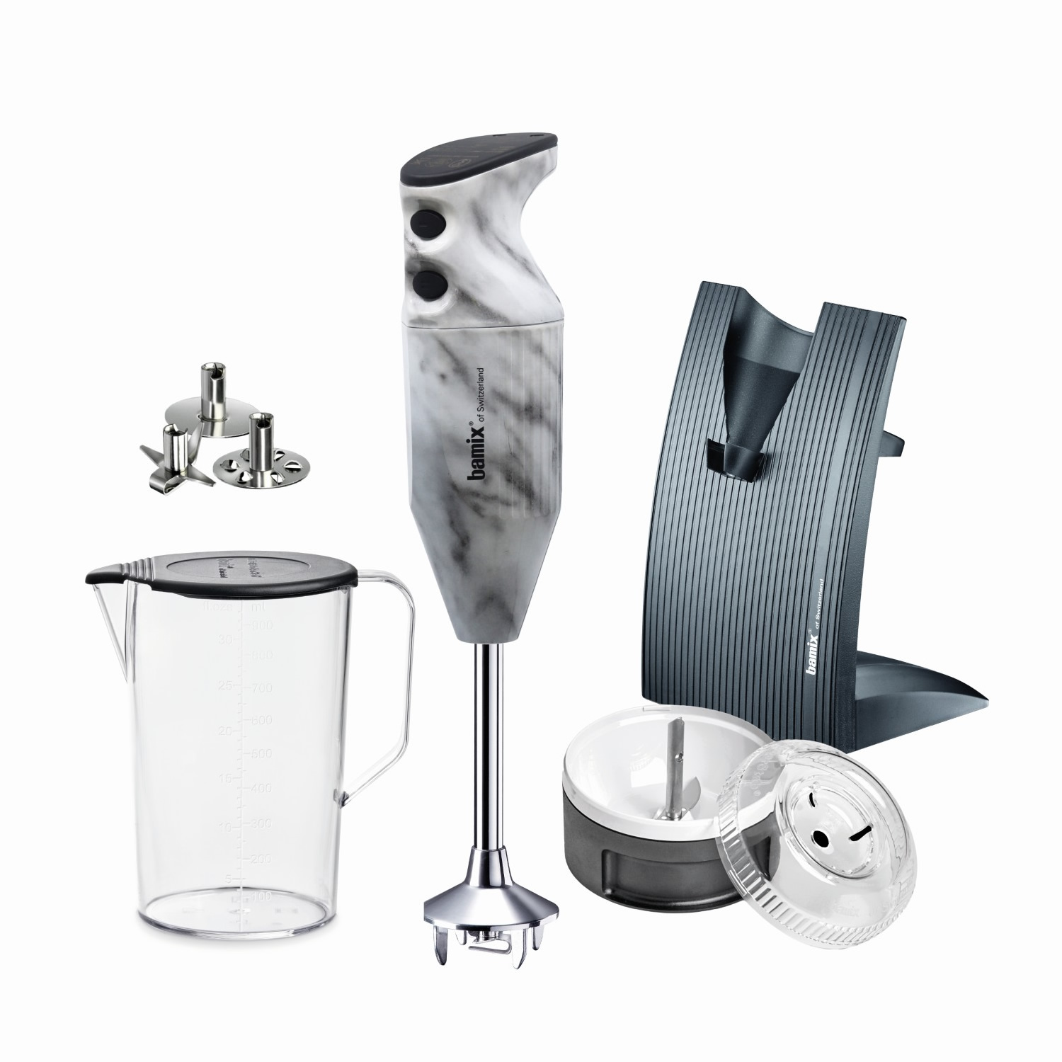 Bamix Tyčový mixér Swissline 200 W, typ C, Design Edition, White Marble 1002.507