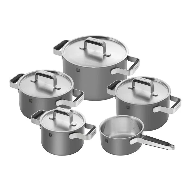Zwilling Sada třívrstvého nerezového nádobí s keramickým povrchem Pure, 5 ks, šedá 1028803