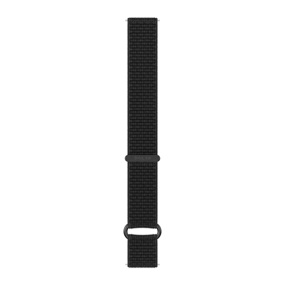Polar Nylonový řemínek 22 mm suchý zip M/L, černá 910113029