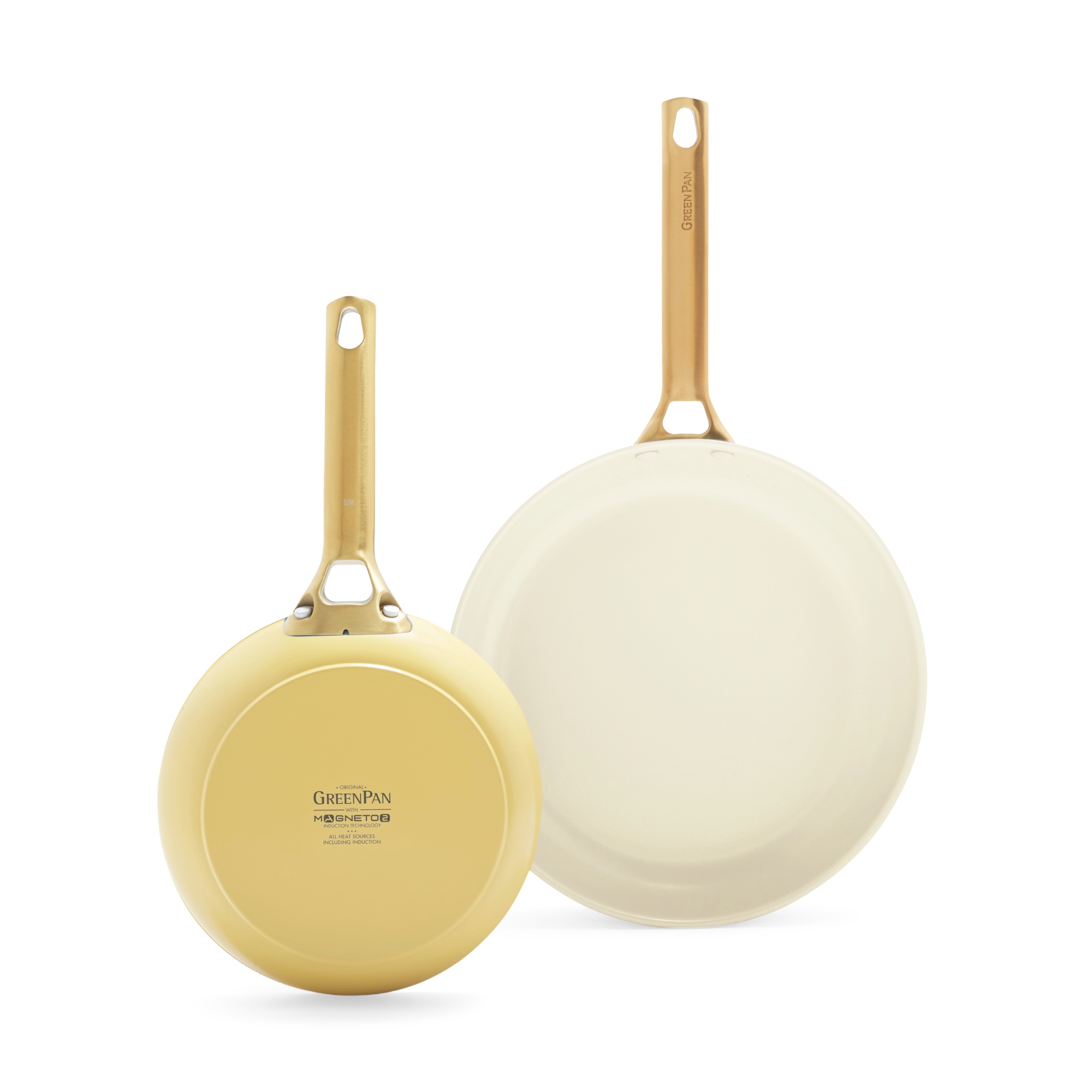 GreenPan Sada 2 nepřilnavých keramických pánví Padova 20 + 26 cm, žlutá CC008486-001