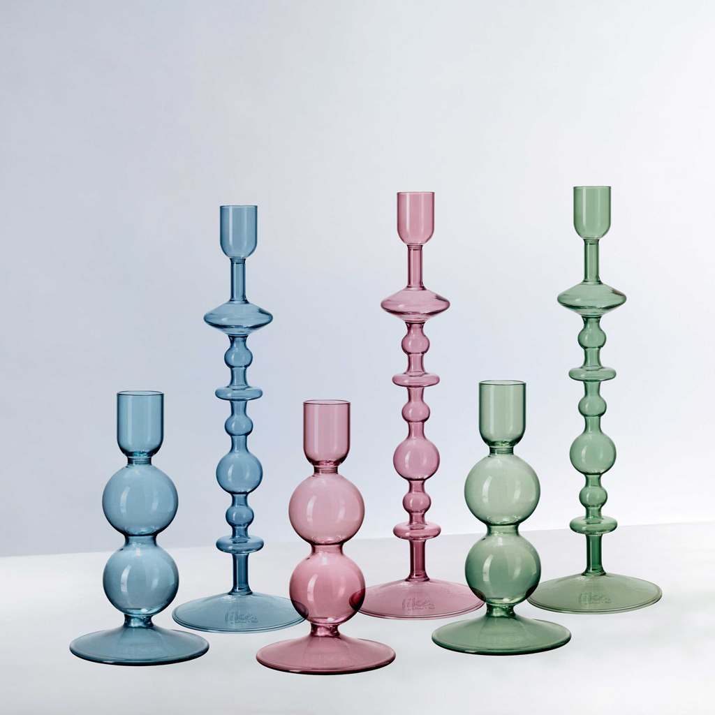 Villeroy & Boch Skleněný svícen Like Home Bubble Ice, 13,5 cm 19-5303-5435