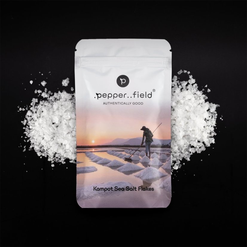 Pepperfield Solné pyramidy - Sea Salt Flakes - výběr největších krystalů solných vloček, 100 g SALT-FLAKES-100