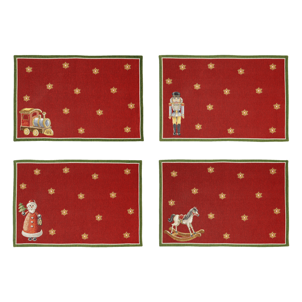 Villeroy & Boch Sada vánočních gobelínových prostírání Toy’s Delight, 4 ks 14-8585-6119