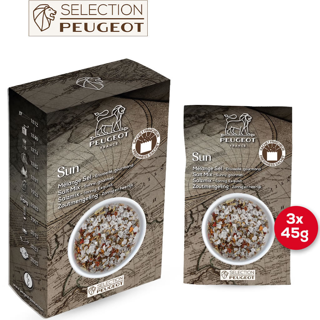 Peugeot Kořenící sůl Sun, 3 x 45 g 46927