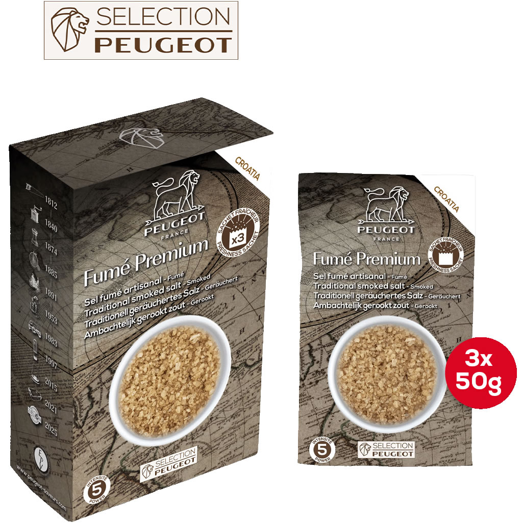 Peugeot Uzená mořská sůl Premium, 3 x 50 g 46958