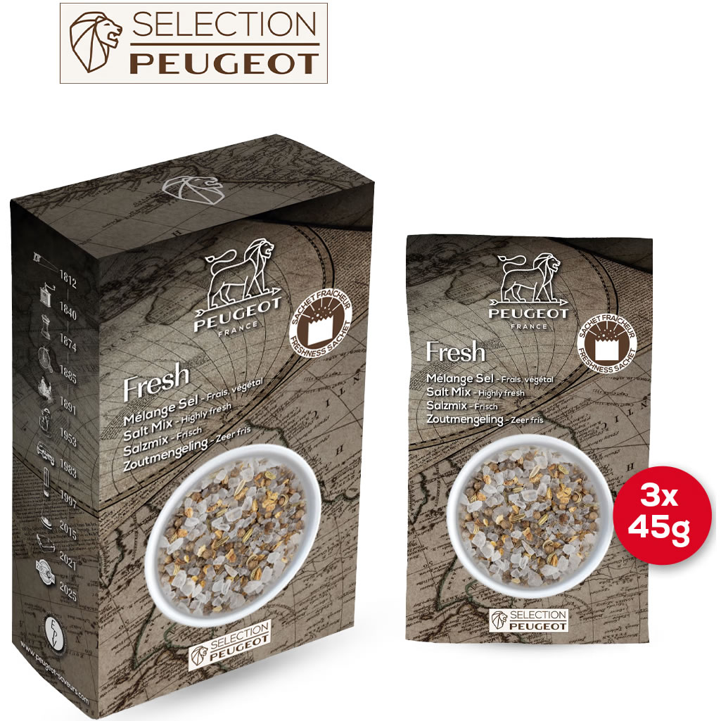 Peugeot Směs se solí, bylinkami a citrusy Fresh, 3 × 45 g 46972