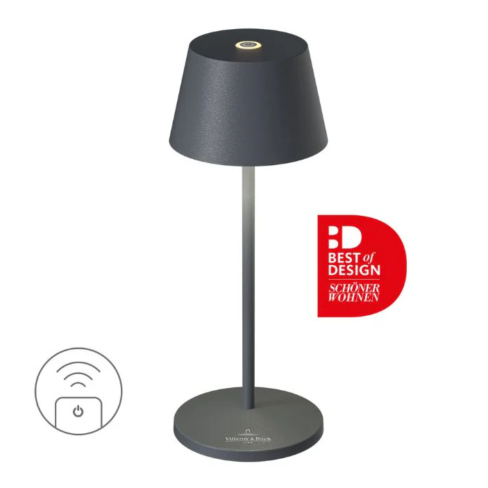 Villeroy & Boch Nabíjecí LED lampička do exteriéru / interiéru Seoul Micro, 20 cm, anthracite 97241