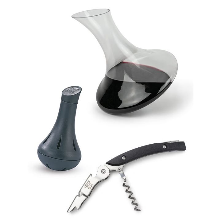 Peugeot Wine Service: dekantovací karafa + someliérská vývrtka + nerezové kuličky Bilbo 230388