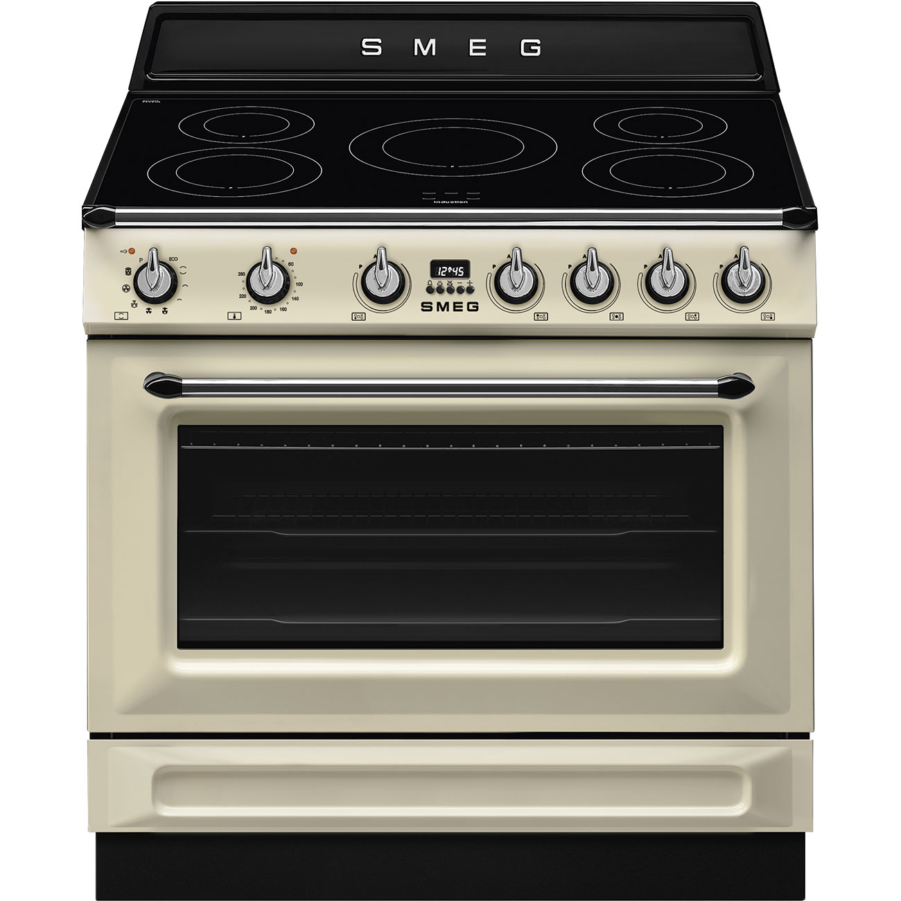 Smeg Varné centrum Victoria s indkuční varnou deskou, TR90IPP, 90x60 cm, objem trouby 115 l, krémová TR90IPP