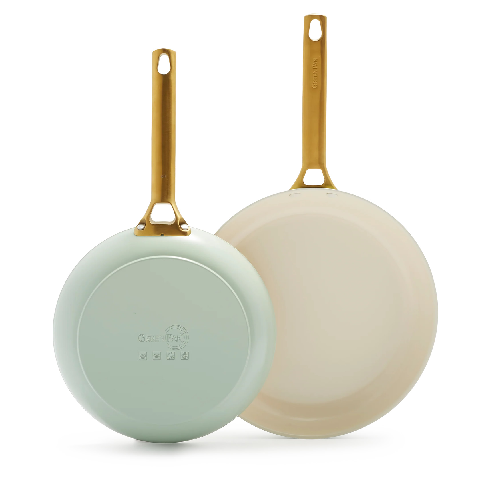 GreenPan Sada 2 nepřilnavých keramických pánví Padova 20 + 26 cm, pastelově zelená CC008488-001