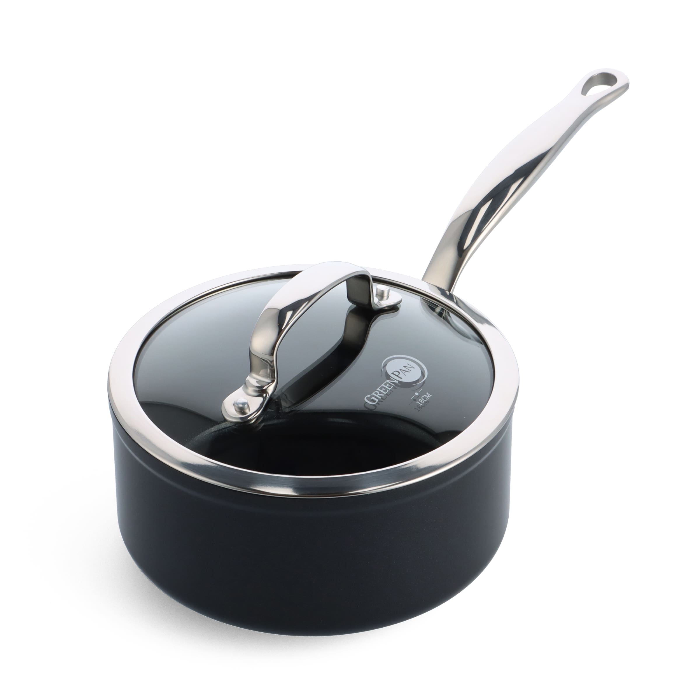 GreenPan GreenPan BARCELONA PRO omáčník 18 cm s poklicí, černá CC005331-001