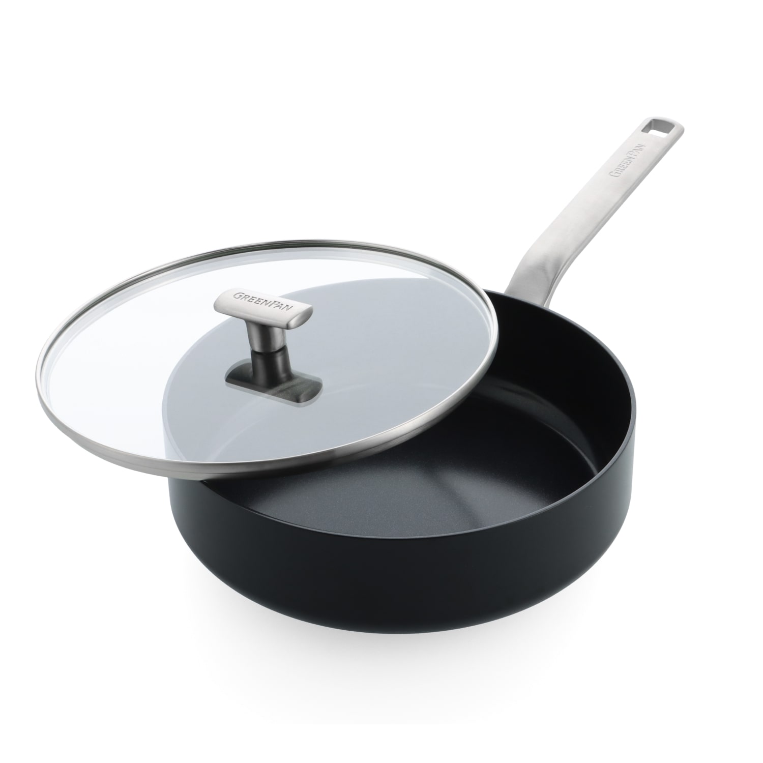 GreenPan Nepřilnavá keramická soté pánev s poklicí Evolution, Ø 26 cm, černá CC007086-001