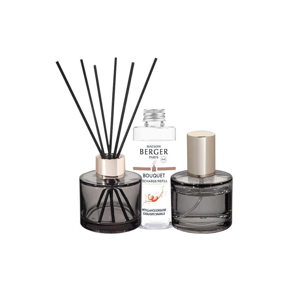 Maison Berger Paris Dárková sada: aroma difuzér Rosalie s náplní 90 ml + bytová vůně 50 ml, Intenzivní třpyt 7859