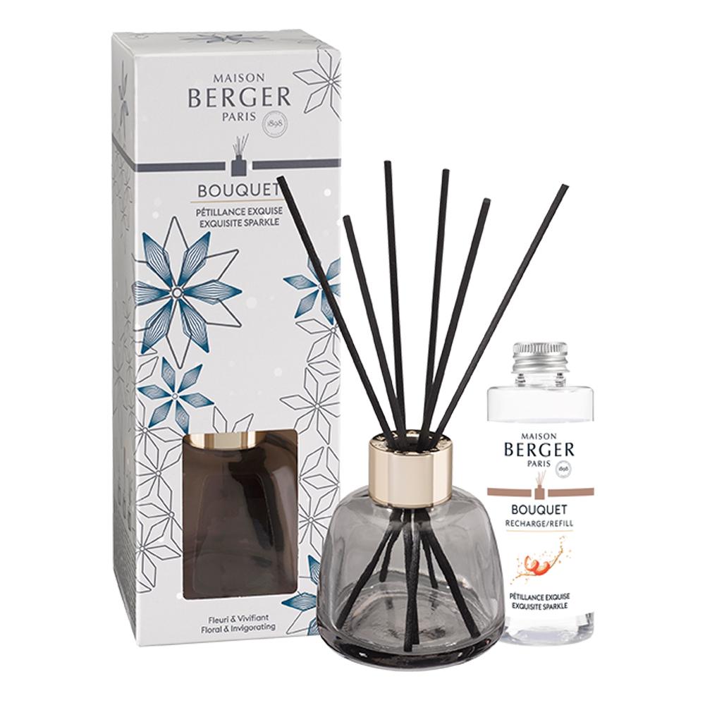 Maison Berger Paris Aroma difuzér Rosalie, šedý + náplň Intenzivní třpyt 90 ml 7865