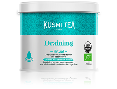 Kusmi Tea Sypaný ovocný čaj na odvodnění organismu Ritual Draining, kovová dóza 100 g 21315A1070