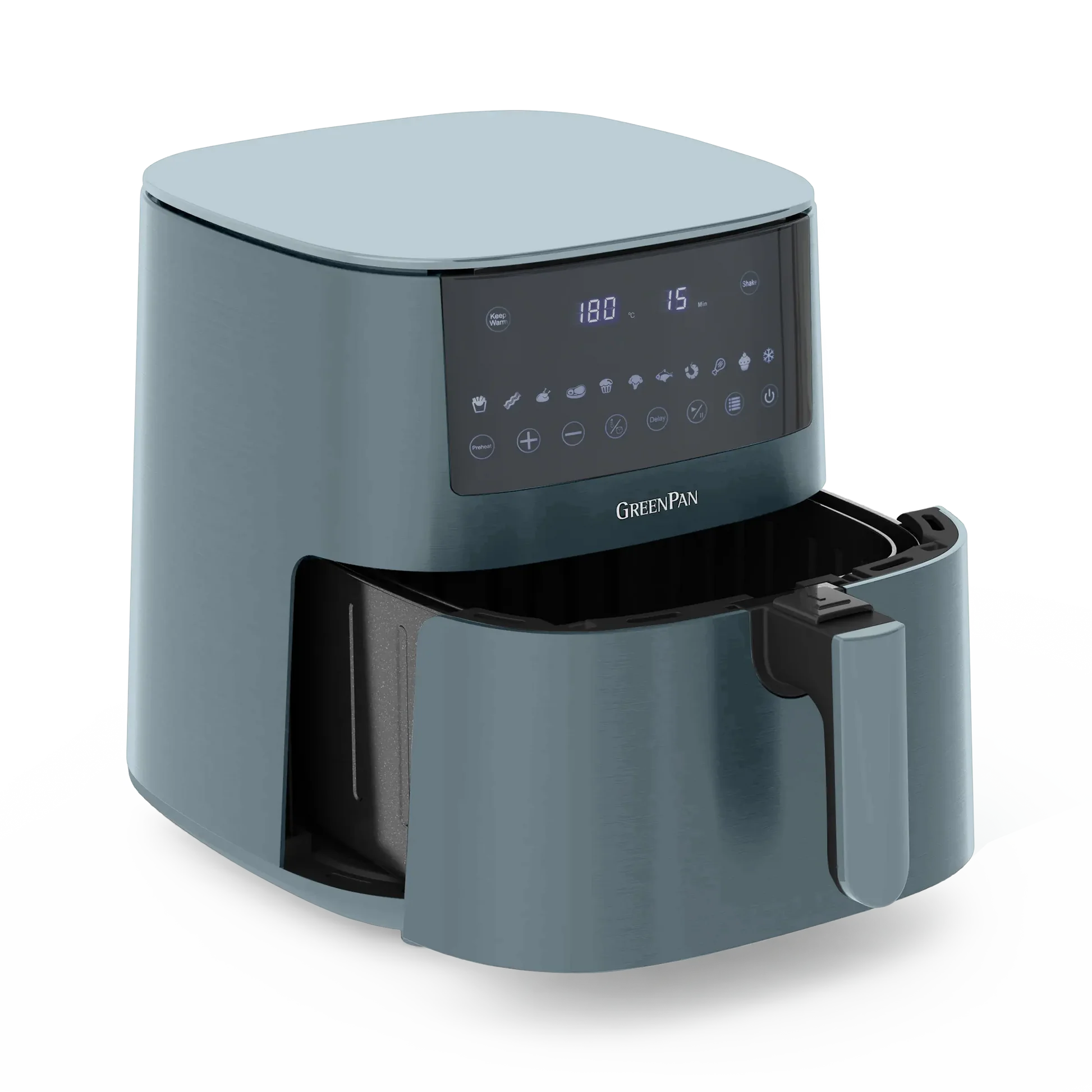 GreenPan Horkovzdušná firtéza Bistro, 1 koš, objem 7,2 l, šedo-zelená CC008958-001