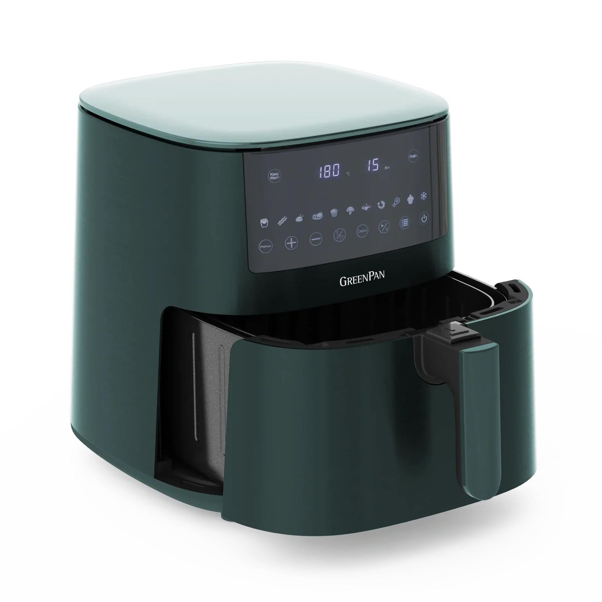 GreenPan Horkovzdušná firtéza Bistro, 1 koš, objem 7,2 l, tmavě zelená CC008959-001