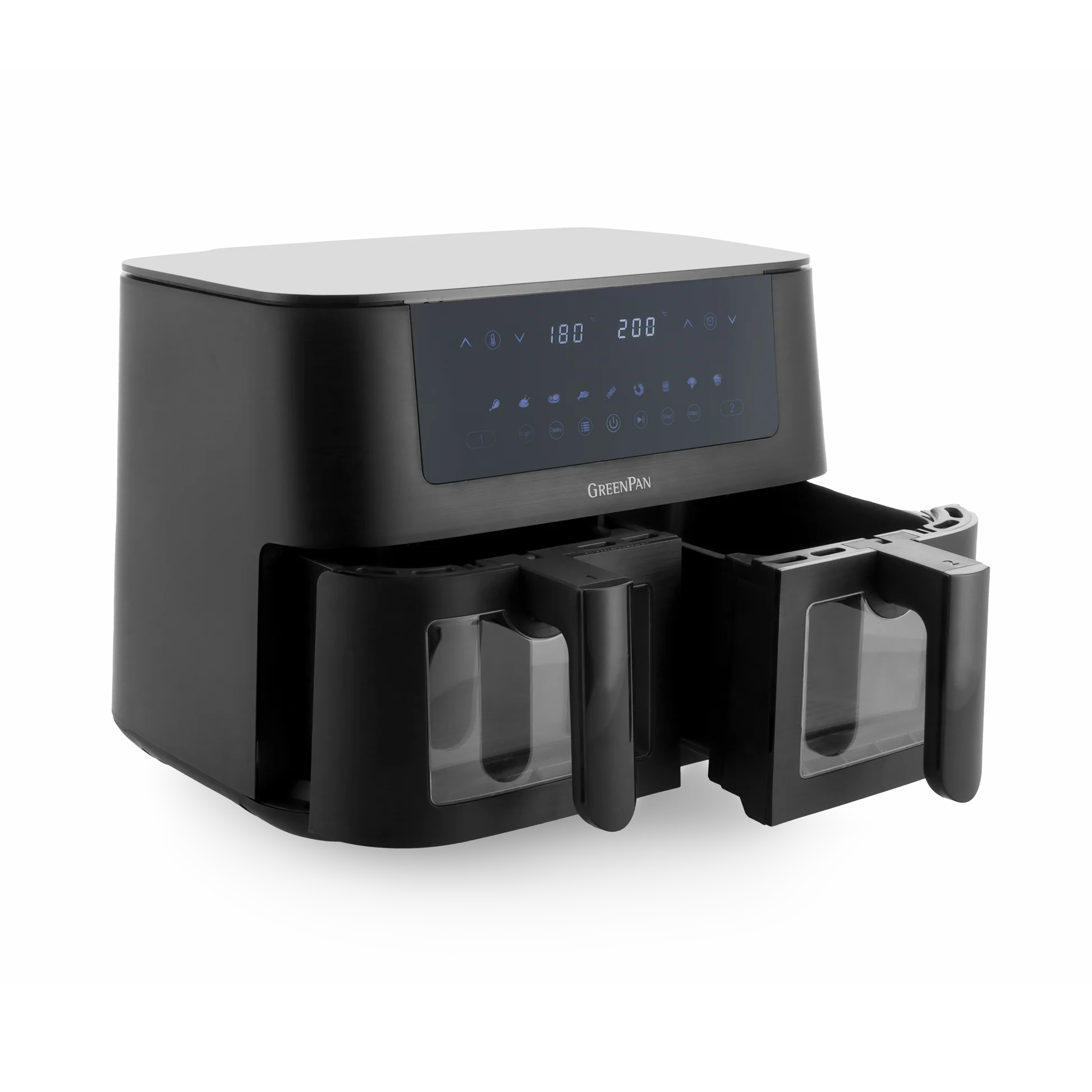 GreenPan Horkovzdušná fritéza Bistro, 2 fritovací koše, 4 + 4 l, černá CC007924-001