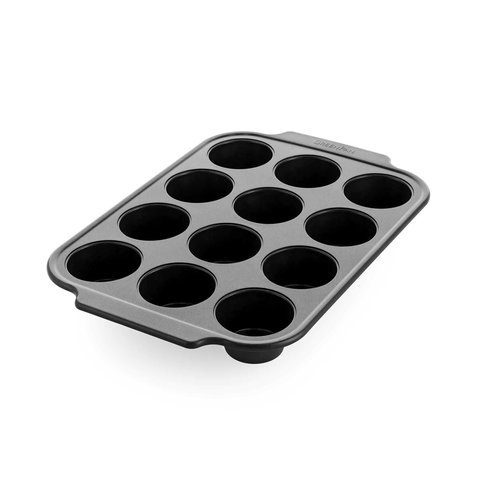 GreenPan Nepřilnavá forma na pečení 12 ks muffinů, Bistro, černá CC007766-001