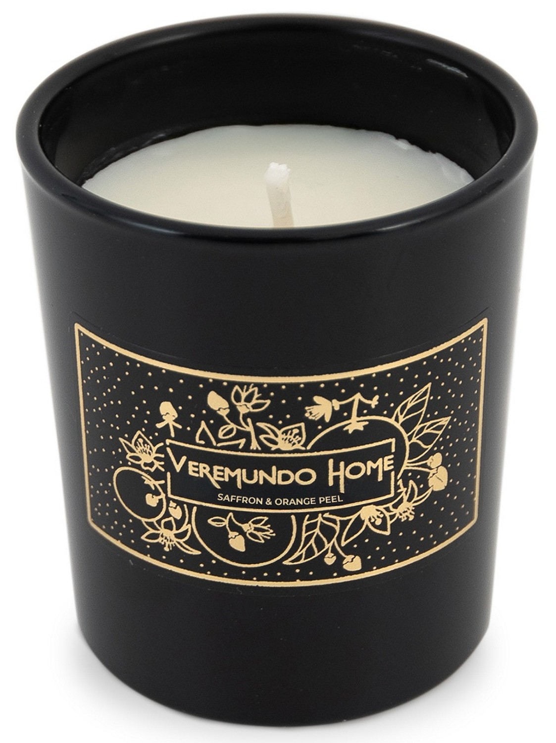 VEREMUNDO HOME Vonná svíčka Saffron Orange peel, 230 g, černá 10111