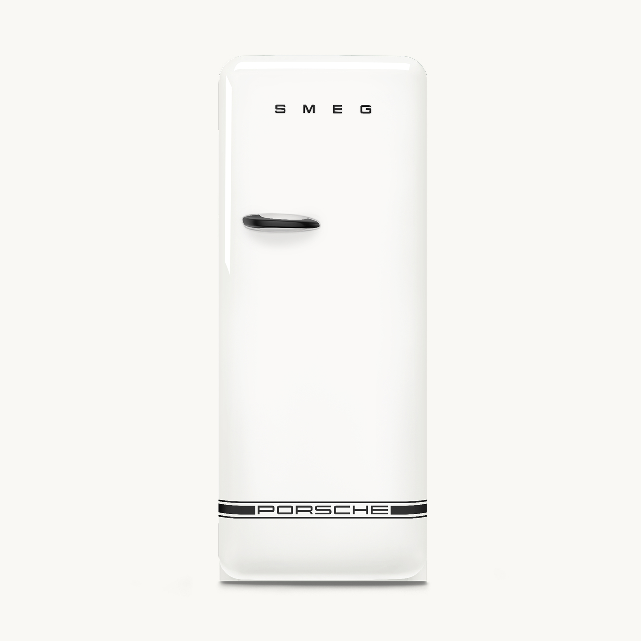Smeg SMEG 50's RS chladnička s mrazícím boxem 244l/26l otv.pravé 153x60 cm, Porsche design, bílá FAB28RDPCW6EU