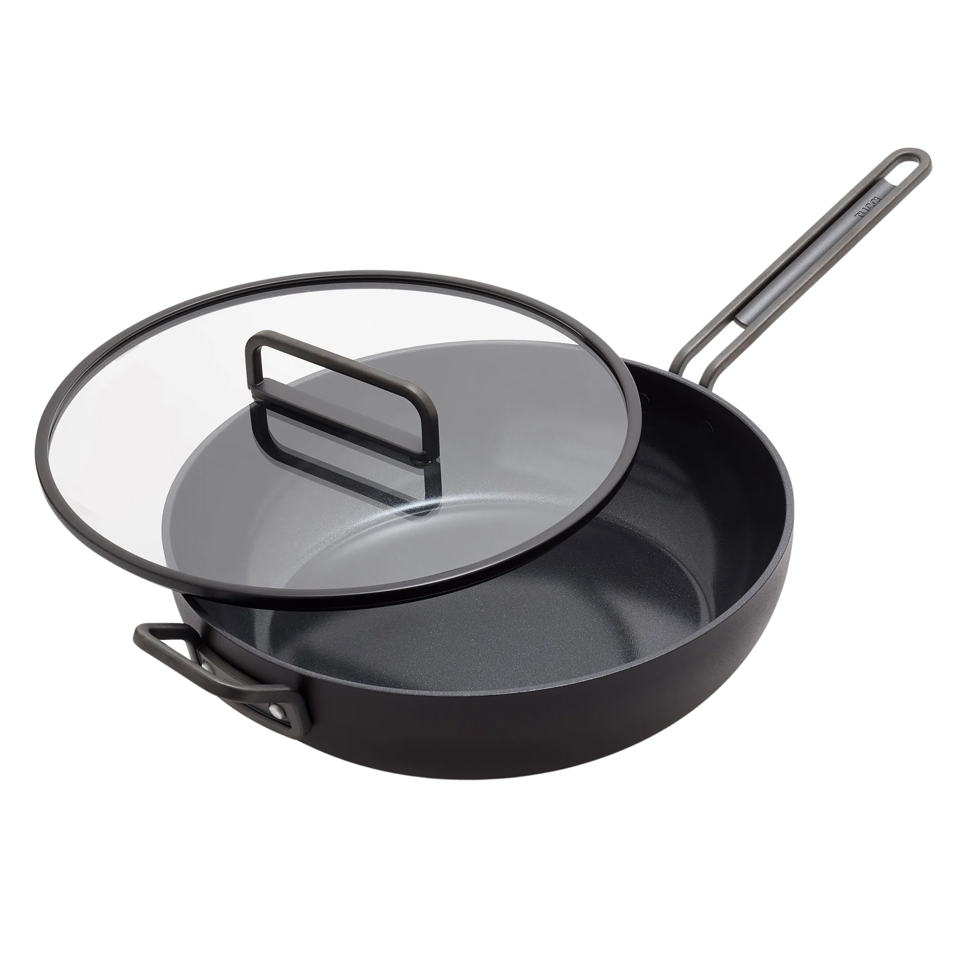 GreenPan Nepřilnavá keramická soté pánev s poklicí, Stanley Tucci, Ø 33 cm / 6,2 l, černá CC007809-004