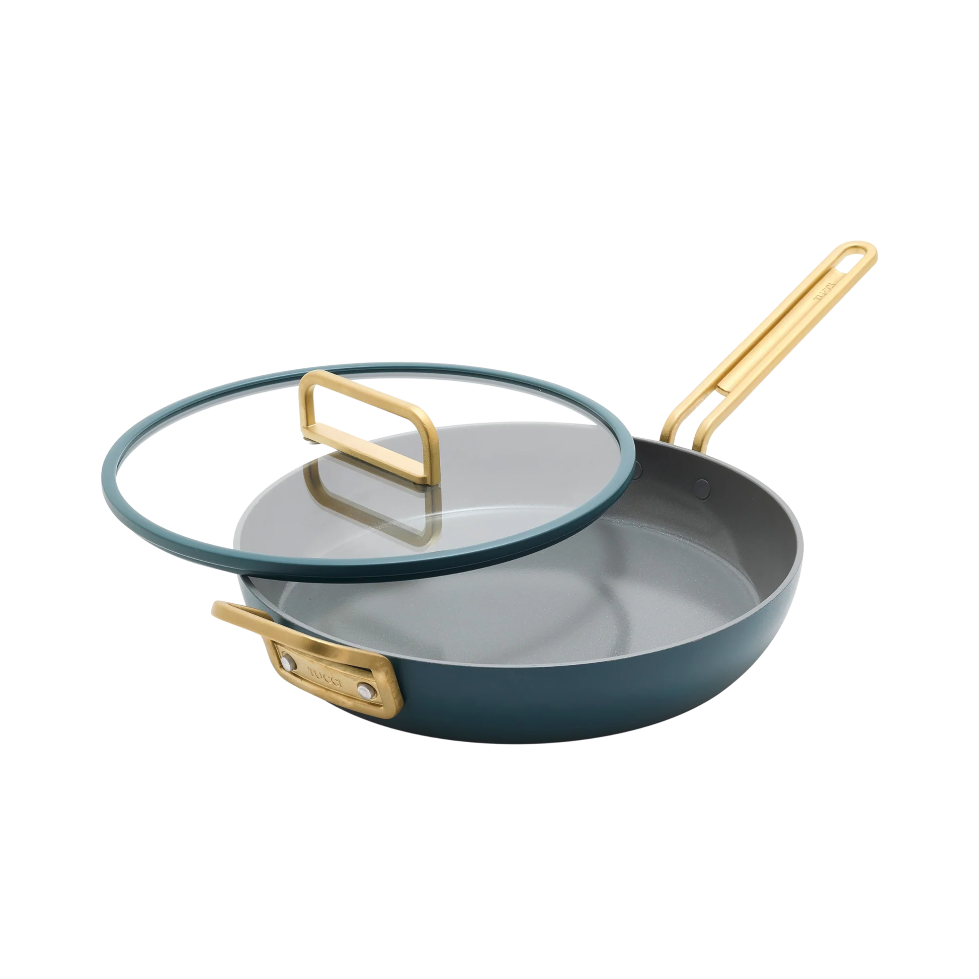 GreenPan Nepřilnavá keramická pánev s poklicí, Stanley Tucci, Ø 30 cm, tmavě zelená CC007794-004